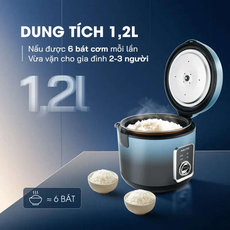🍚 Nồi cơm điện KALITE KRC6012 – Ceramic cao cấp, cơm ngon chuẩn nhà hàng! 707658