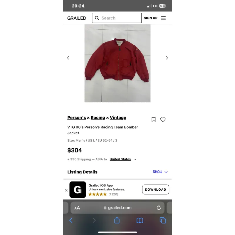 Áo bomber person's racing team 603174