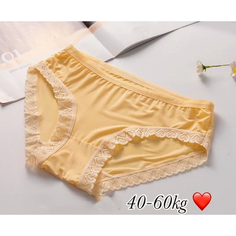 Combo 2 Quần lót thun lạnh viền ren tim lưng vừa size 40-55kg 461961