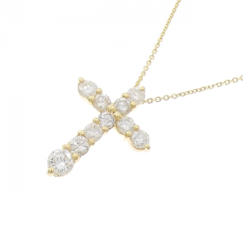 K18YG Dây chuyền kim cương hình chữ thập 1.00CT - Hàng hiệu Chính hãng 857284