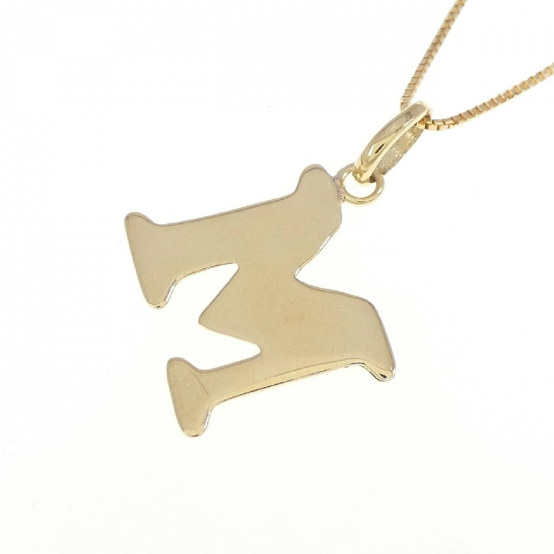 K18YG Chữ cái M Dây chuyền - Hàng hiệu Chính hãng 859646