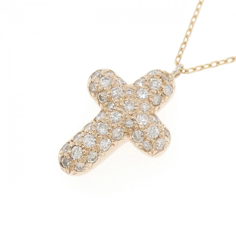 K18PG Dây chuyền kim cương chéo 1.00CT - Hàng hiệu Chính hãng 850523