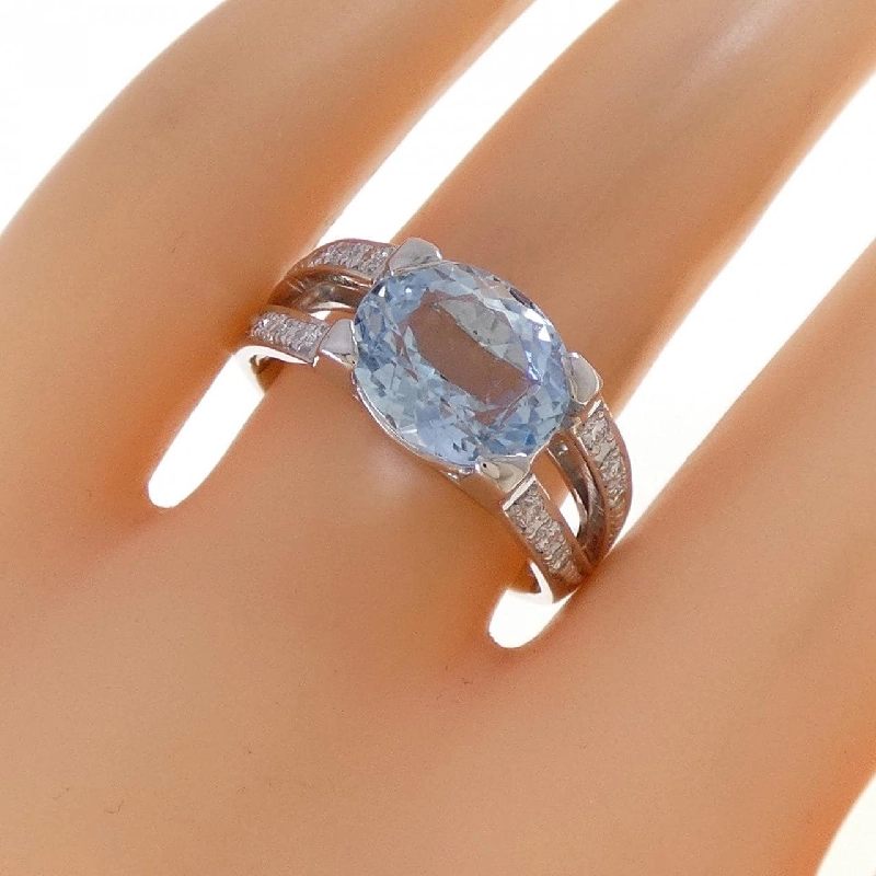 Nhẫn Aquamarine PT900 3.32CT - Hàng hiệu Chính hãng 851933