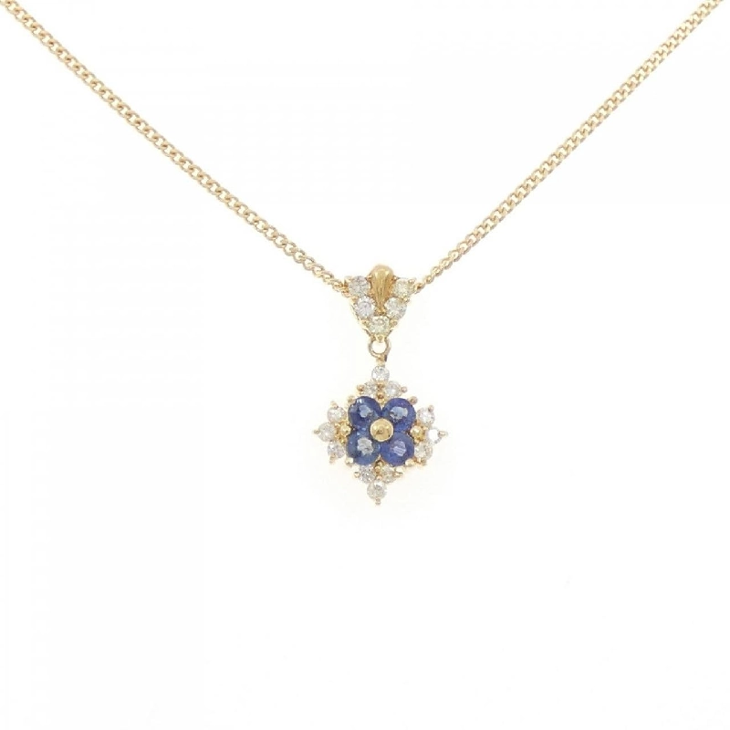 K18YG Sapphire Necklace 0.68CT - Hàng hiệu Authentic 857986