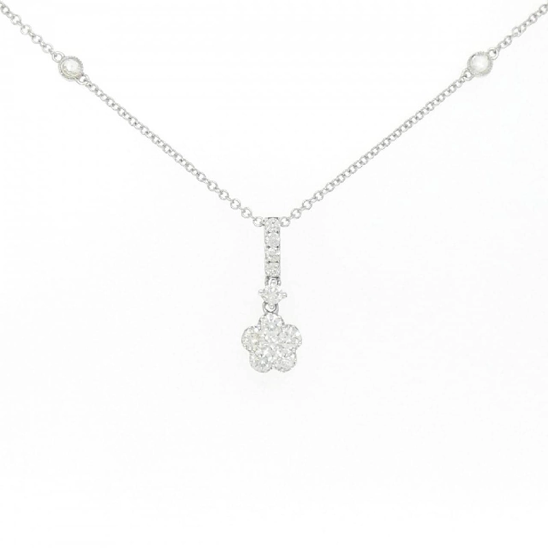 K18WG Hoa Hồng Kim Cương Dây Chuyền 0.60CT - Hàng hiệu Chính hãng 865446