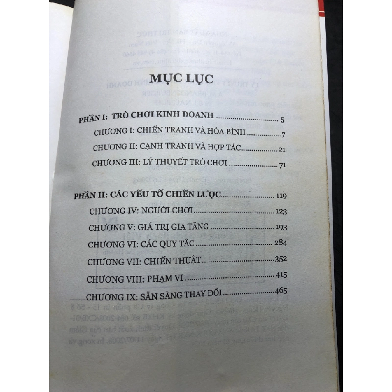 Lý thuyết trò chơi trong kinh doanh 2008 mới 80% ố bẩn nhẹ Adam M.Brandenburger và Barry J.Nalebuff HPB0708 KỸ NĂNG 197091