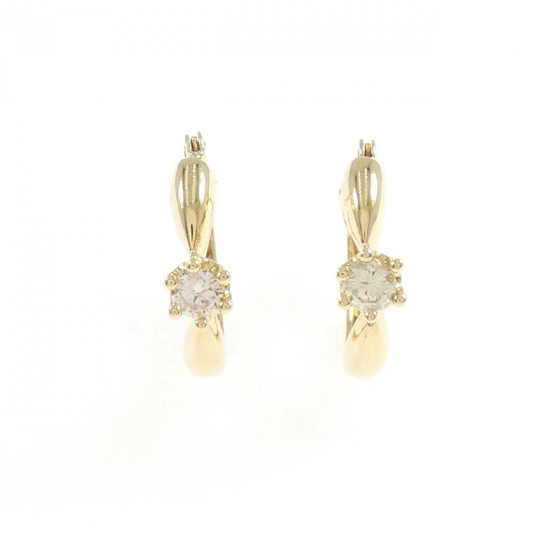 K18YG Bông tai kim cương 0.2CT - Hàng hiệu Chính hãng 875074