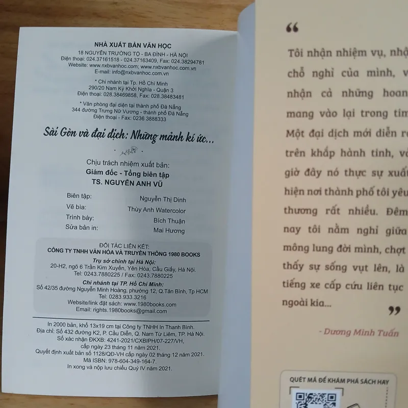 Sài Gòn Và Đại Dịch (Những Mảnh Ký Ức...) - Dương Minh Tuấn 675073