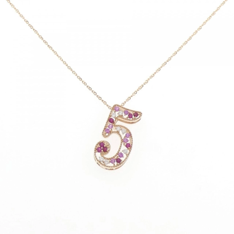 K18PG Số 5 Dây chuyền đá màu - Hàng hiệu Authentic 845549