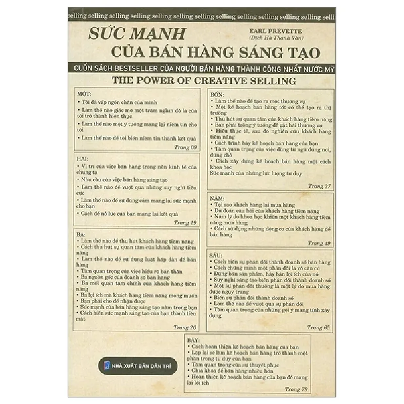 Sức Mạnh Của Bán Hàng Sáng Tạo - Earl Prevette 331961
