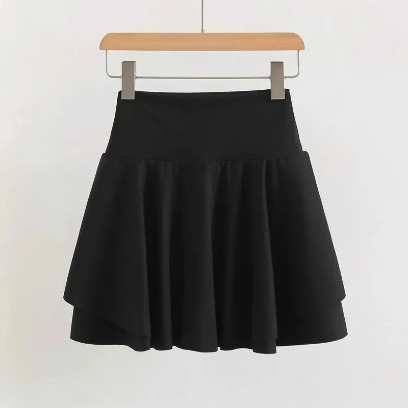 Quần váy thể thao xếp ly cạp cao màu đen (mới) 706681