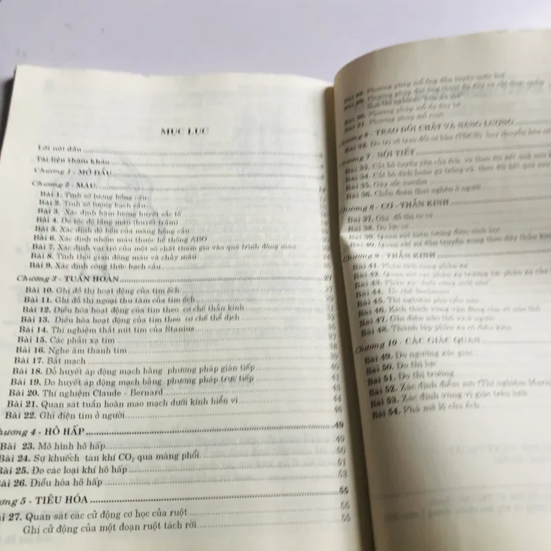 THỰC TẬP SINH LÝ HỌC NGƯỜI VÀ ĐỘNG VẬT 561312