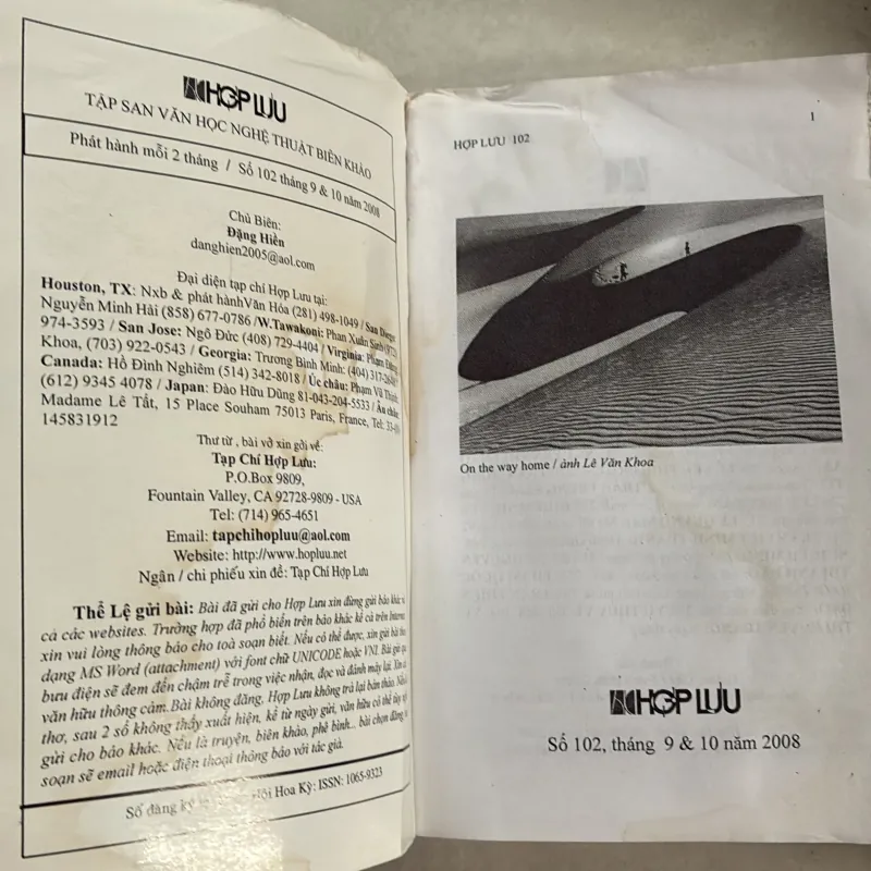 Hợp lưu - Tập san văn học nghệ thuật biên khảo số 102  800989