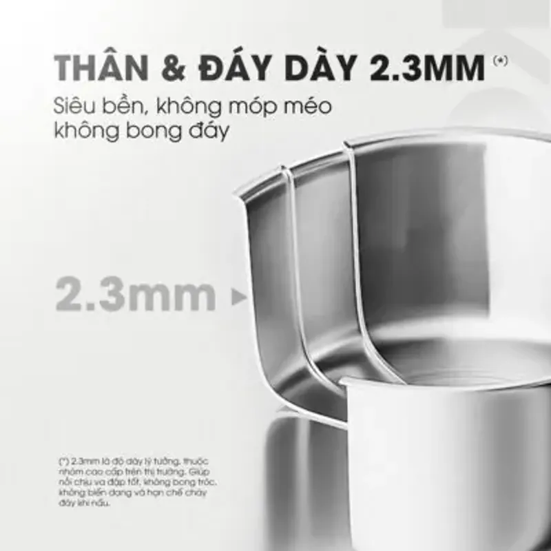 Bộ 3 nồi inox liền khối KALITE KCS366 – Bộ 3 size 18-20-24cm linh hoạt 706256