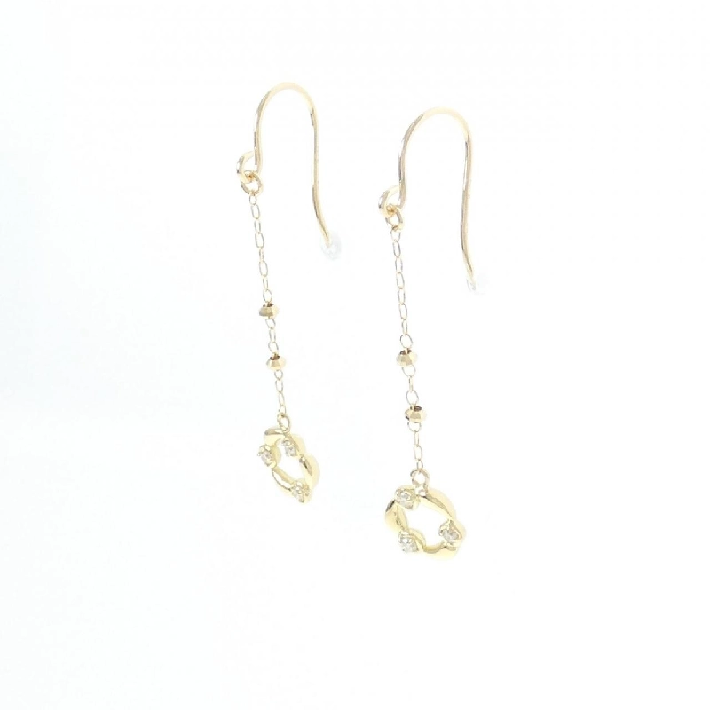 K18YG Bông tai kim cương 0.06CT - Hàng hiệu Chính hãng 877444