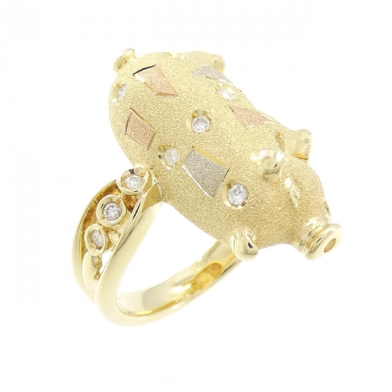 Nhẫn kim cương ba màu K18 0.14CT 673036