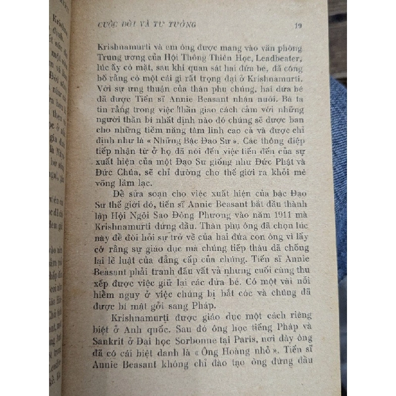 KRISNAMURTI CUỘC ĐỜI TƯ TƯỞNG - RENE FOUERE ( VÕ VĂN QUẾ DỊCH ) 304385