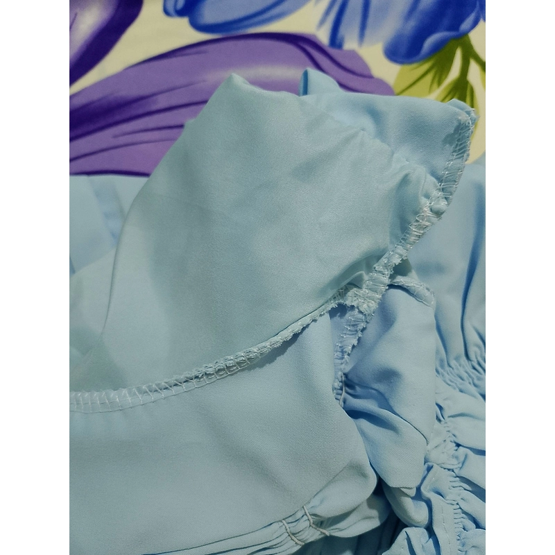 Set áo babydoll tay bồng chun ngực dáng giấu quần 509044