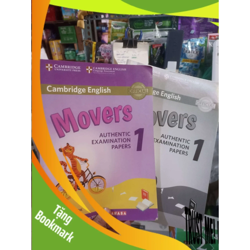 (TẶNG BOOKMARK) Movers authentic Examination Papers 1 Student's book + Answer ẫm nhẹ có viết chì mới 70% Sách tự học tiếng Anh RBK2702 948149