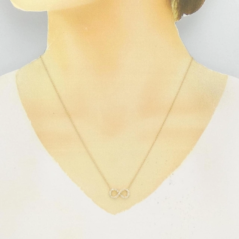 K18YG Dây chuyền kim cương 0.16CT - Hàng hiệu Chính hãng 860887