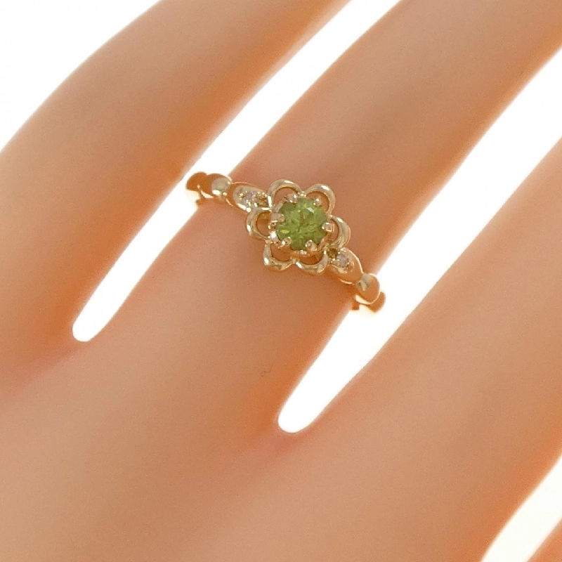 Nhẫn hoa Peridot K18YG - Hàng hiệu Authentic 852728