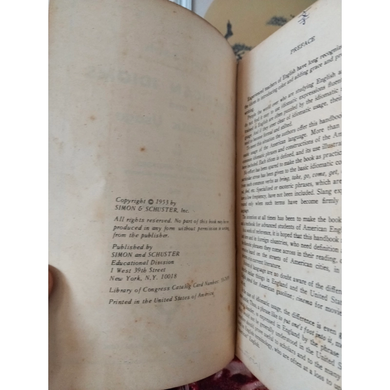 Sổ tay Thành ngữ và cách dùng thành ngữ Mỹ - Sách xưa 1953, hiếm, giá trị còn tặng quà 541251