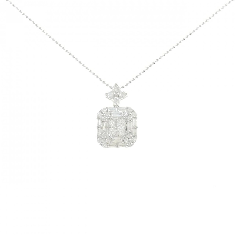 K18WG Dây chuyền kim cương 0.75CT - Hàng hiệu Chính hãng 861508