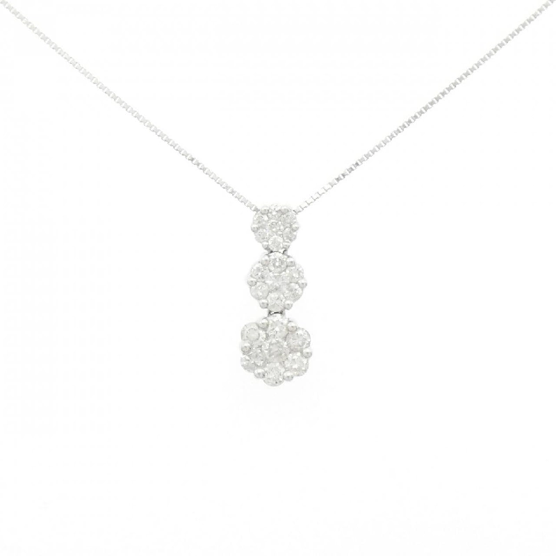 K18WG Hoa Nhài Kim Cương Dây Chuyền 1.00CT - Hàng hiệu Chính hãng 860844