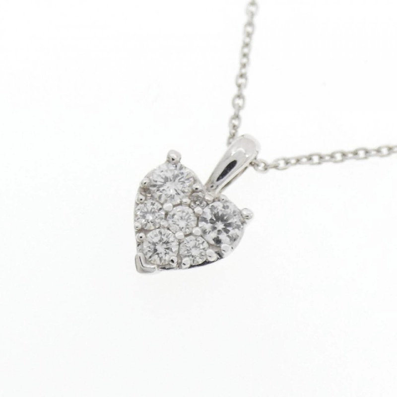 K18WG Dây chuyền kim cương hình trái tim Pavé 0.25CT - Hàng hiệu Chính hãng 858409