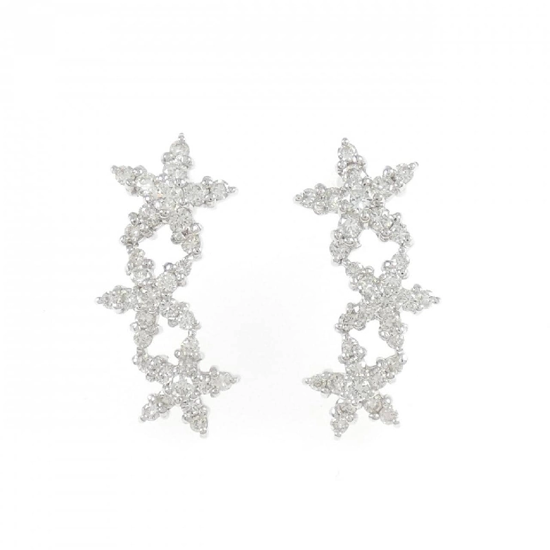 Bông tai kim cương hoa K18WG - Hàng hiệu chính hãng 872158