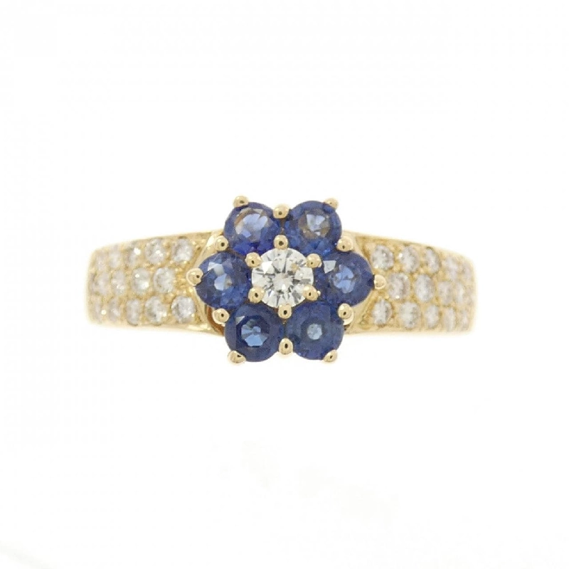 Nhẫn Sapphire Hoa K18YG 0.50CT 669356