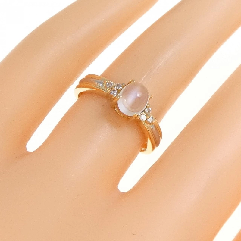 Nhẫn đá mặt trăng K18YG/PT900 669477