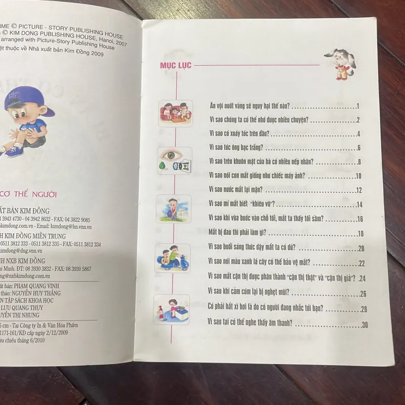 Mười vạn câu hỏi vì sao : bí ẩn cơ thể người 2010 kim đồng  1026052