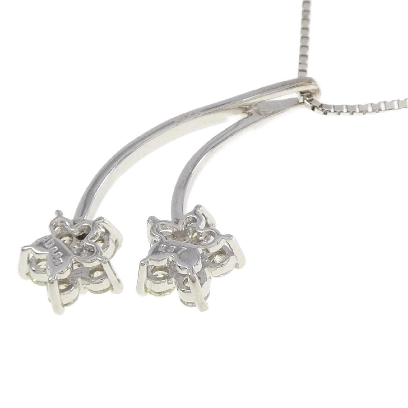 K18WG Hoa Hồng Kim Cương Dây Chuyền 0.03CT - Hàng hiệu Chính hãng 862132