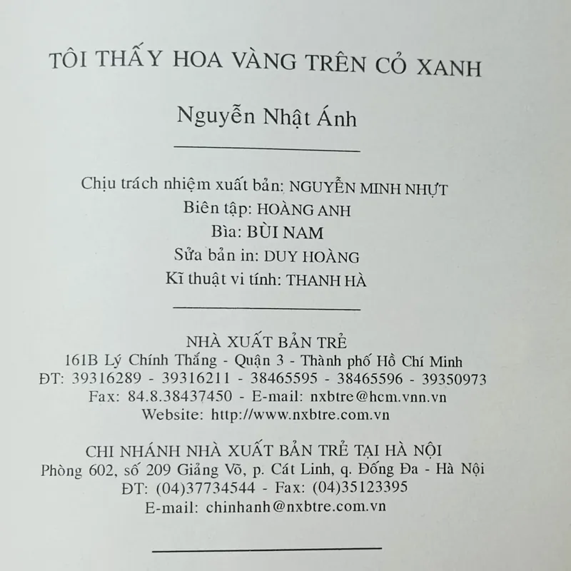 Tôi thấy hoa vàng trên cỏ xanh (Bìa cứng) 574238