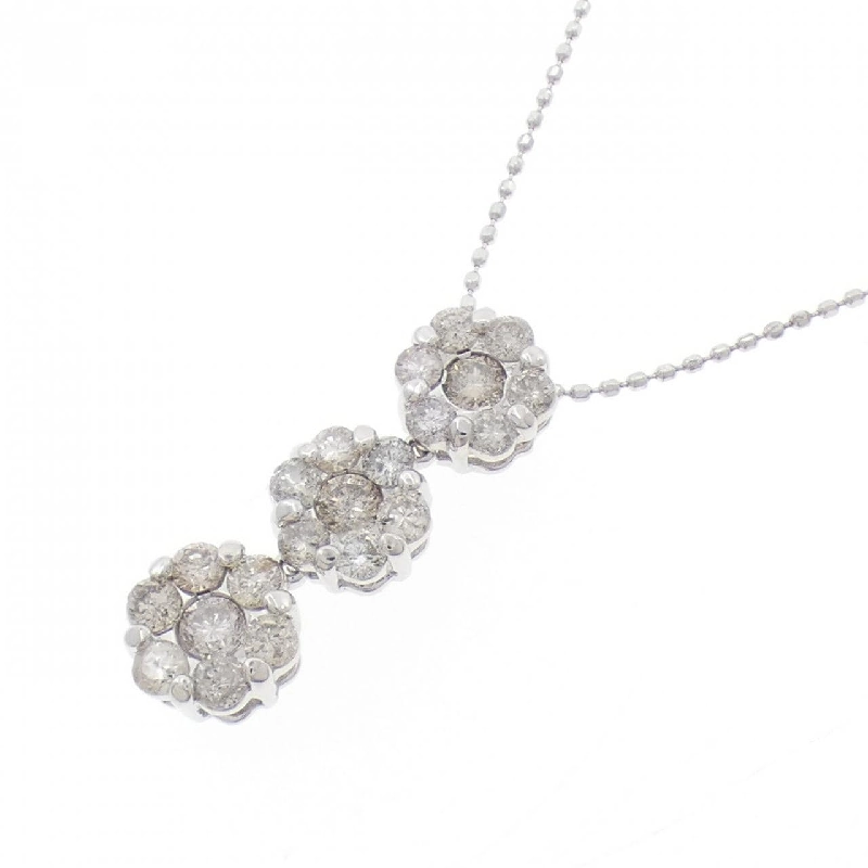 K14WG Hoa Kim Cương Dây Chuyền 1.00CT - Hàng hiệu Chính hãng 856804