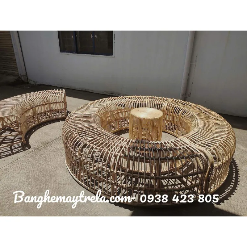Băng ghế uốn mây tự nhiên 711691