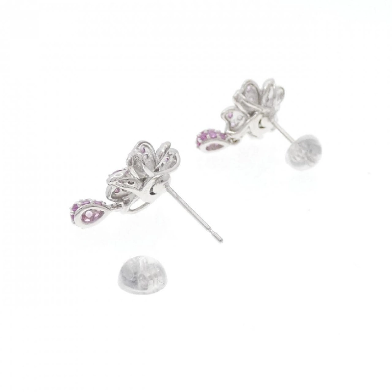 K18WG Bông tai hoa Sapphire 0.86CT - Hàng hiệu Chính hãng 871609