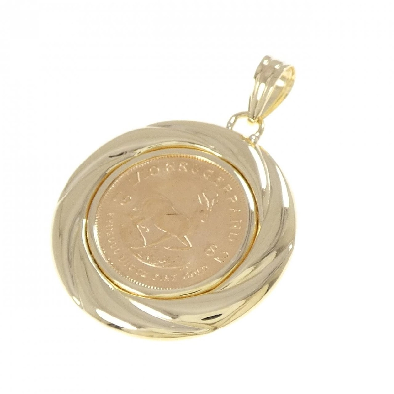 K18YG(枠) Đồng xu Mặt dây chuyền - Hàng hiệu Authentic 863259