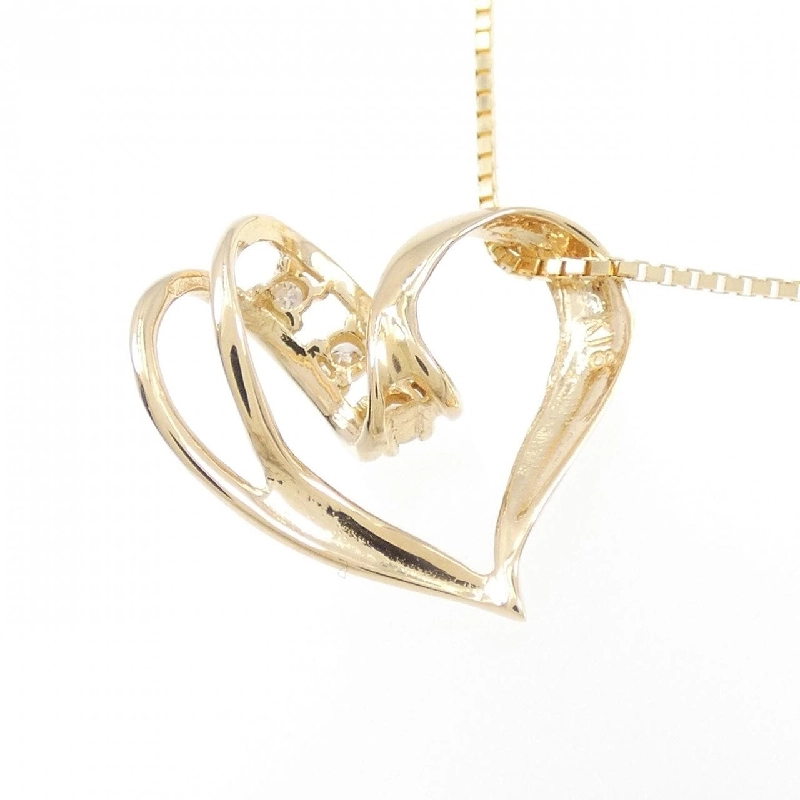 K18YG Dây chuyền kim cương hình trái tim - Hàng hiệu Authentic 866859