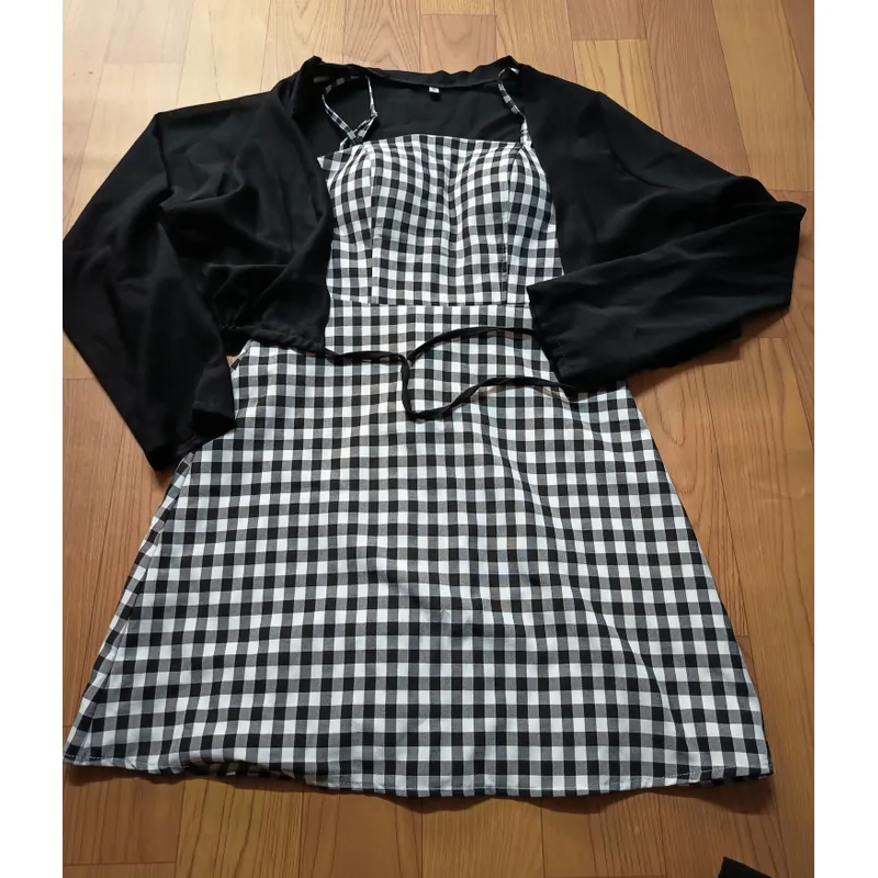 Set váy caro đen size S 689777