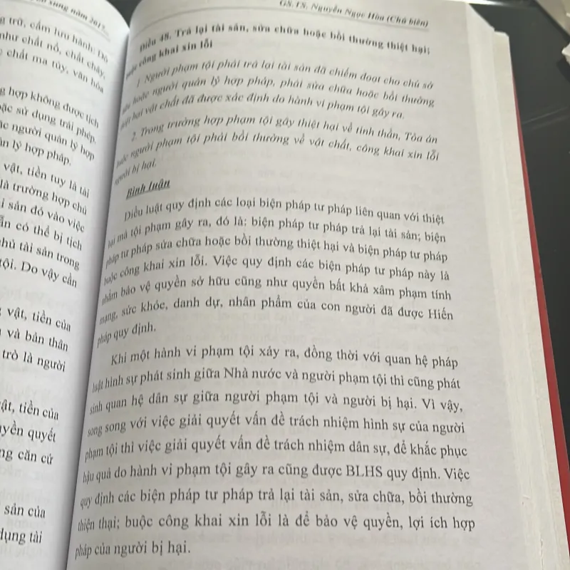 Bình luânn khoa học Bộ luật Hình sự - Nguyễn Ngọc Hoà 1029396