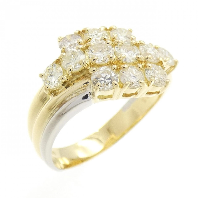 Nhẫn kim cương K18YG/PT850 1.05CT 670613