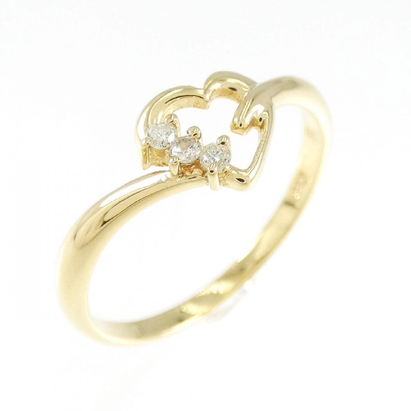 Nhẫn kim cương hình trái tim K18YG 668965