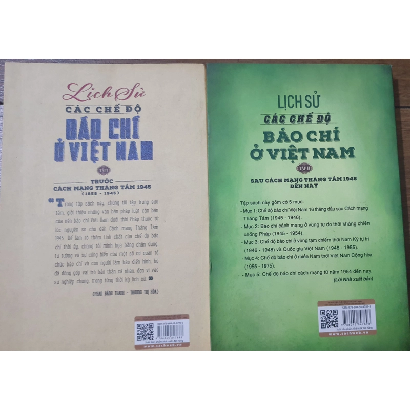 Lịch sử các chế độ báo chí ở Việt Nam (bộ 2 cuốn, hiếm hàng) 493103