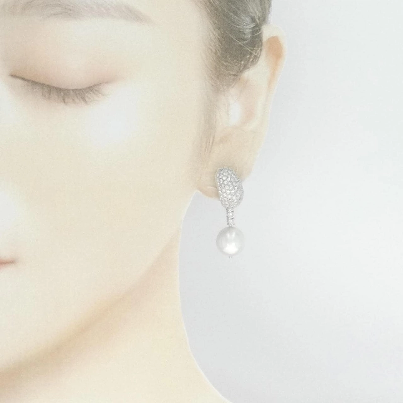 PT900/14KWG Bạc Bướm Ngọc Trai Bông Tai 11.2mm - Hàng hiệu Chính hãng 870880