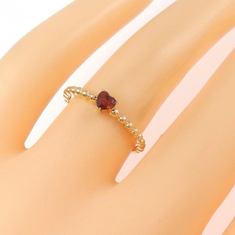 Nhẫn Garnet hình trái tim K18YG - Hàng hiệu Authentic 847912
