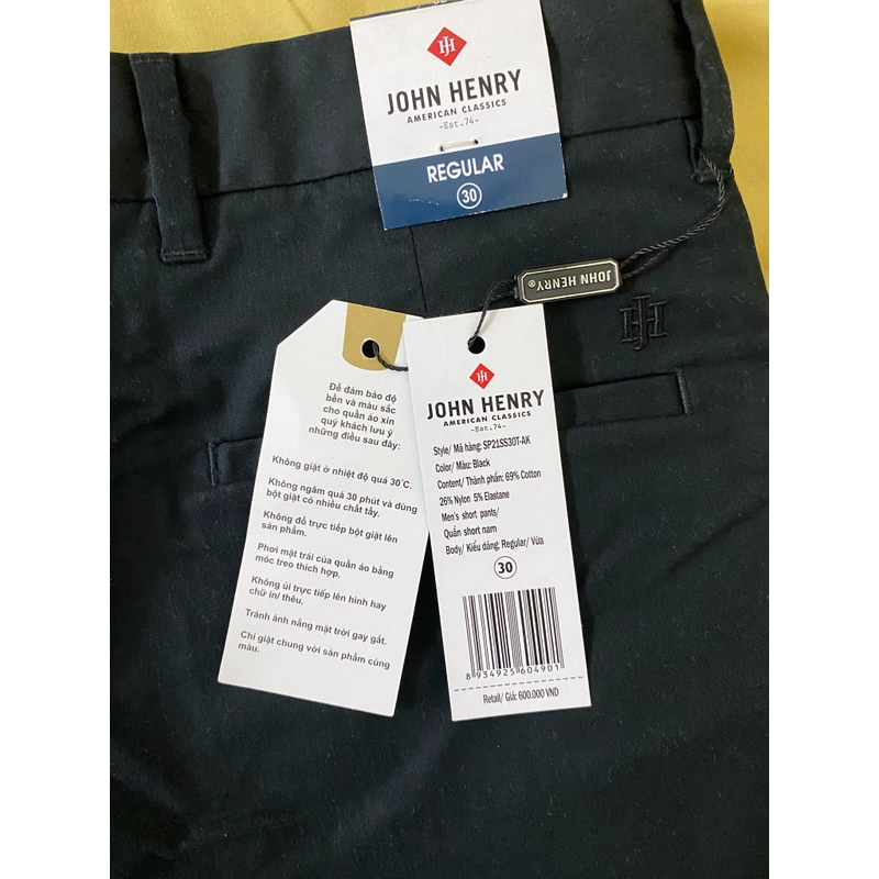 Quần short kaki nam John Henry 474648
