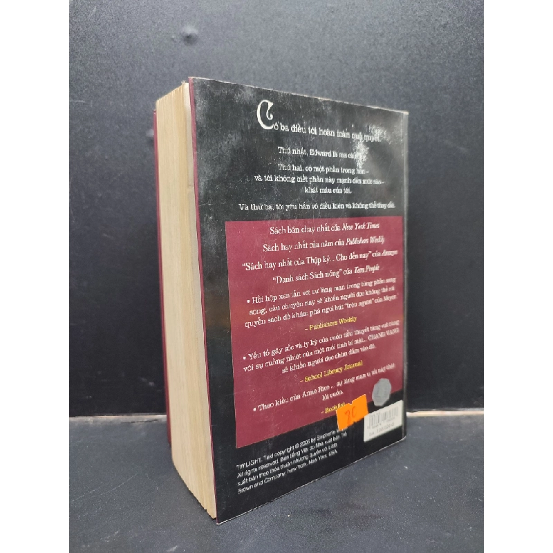 Chạng Vạng Twilight - Stephenie Meyer 2009 mới 60% ố vàng ẩm có viết trang đầu HCM0805 văn học Oreka-Blogmeo 141959