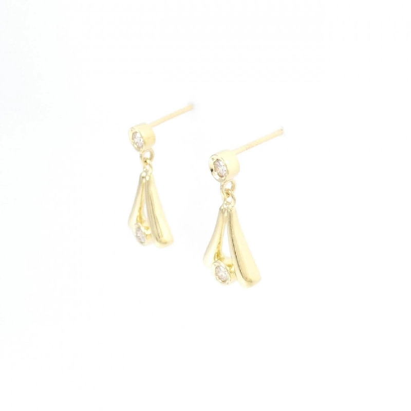 Bông tai kim cương K18YG 0.12CT - Hàng hiệu Chính hãng 877312